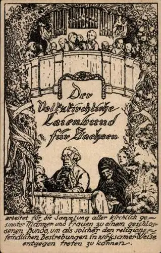 Künstler Ak Schäfer, D. R., Der Volkskirchliche Laienbund für Sachsen, Gottesdienst