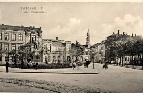 Ak Zwickau in Sachsen, Kaiser Wilhelm Platz