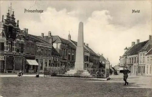 Ak Princenhage Breda Nordbrabant, Markt, Denkmal