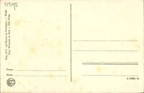 Ak Breda Nordbrabant Niederlande, Innenhof der Königlichen Militärakademie