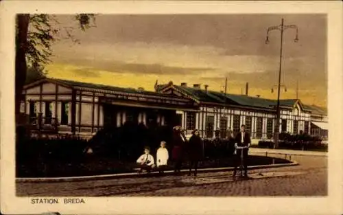 Ak Breda Nordbrabant Niederlande, Station