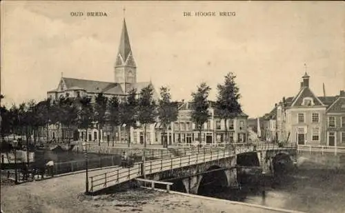 Ak Breda Nordbrabant Niederlande, De Hooge Brug