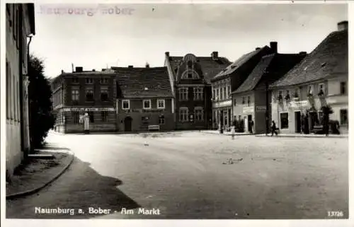 Ak Nowogród Bobrzański Naumburg am Bober Schlesien, Markt, Gasthof zum Adler