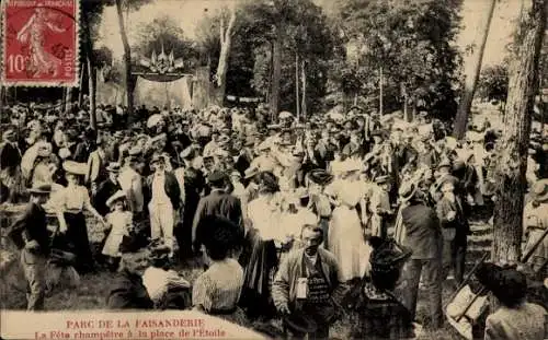 Ak Saint Germain en Laye Yvelines, Parc de la Faisanderie, Place de l'Etoile