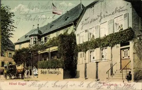 Ak Kiedrich Rheingau, am Hotel Engel