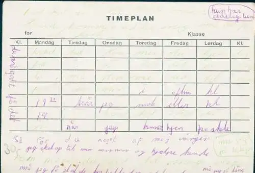 Stundenplan, Schauspielerin Anne Schack, Anne Jerichow, Autogramm