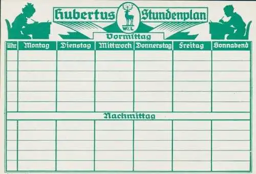 Stundenplan, Hubertus, W&L