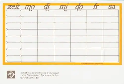 Stundenplan, Schlöbcke Lernmittel