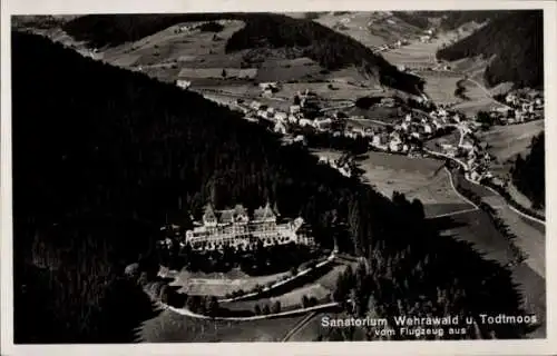 Ak Todtmoos im Schwarzwald, Sanatorium Wehrawald, Luftbild