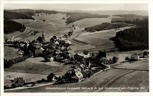 Ak Schönwald im Schwarzwald Baden Württemberg, Fliegeraufnahme