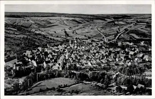 Ak Röttingen an der Tauber Unterfranken, Fliegeraufnahme