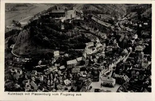 Ak Kulmbach in Oberfranken, Plassenburg, Fliegeraufnahme