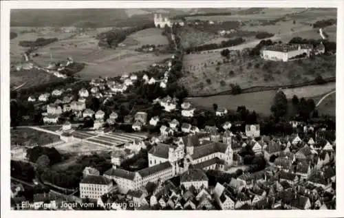 Ak Ellwangen an der Jagst Württemberg, Fliegeraufnahme