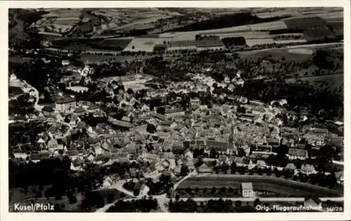 Ak Kusel in der Pfalz, Fliegeraufnahme, Remigiusberg