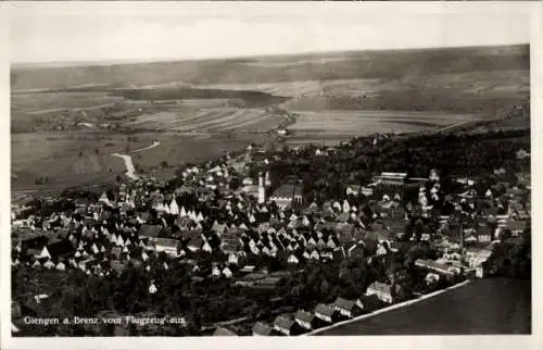 Ak Giengen an der Brenz, Fliegeraufnahme, Panorama