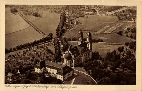 Ak Ellwangen an der Jagst, Fliegeraufnahme, Wallfahrtskirche