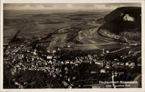 Ak Heubach in Württemberg, Rosenstein, Fliegeraufnahme