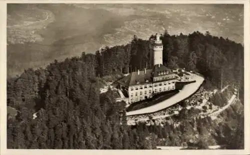 Ak Baden Baden, Merkur, Aussichtsturm, Fliegeraufnahme