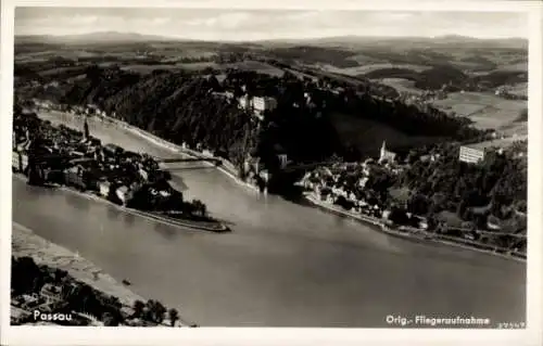 Ak Passau in Niederbayern, Fliegeraufnahme
