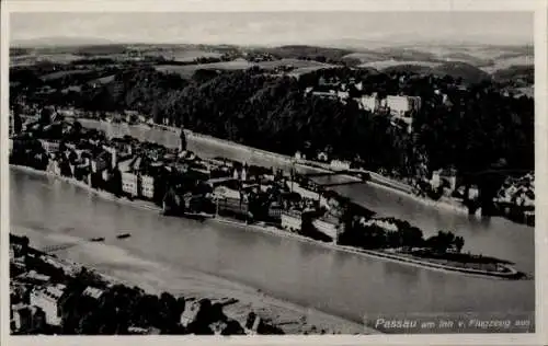 Ak Passau in Niederbayern, Fliegeraufnahme