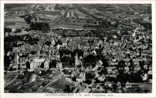 Ak Groß Umstadt im Odenwald Hessen, Fliegeraufnahme