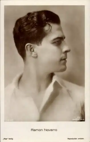 Ak Schauspieler Ramon Novarro, Portrait, Profilansicht, Ross Verlag 3615 1