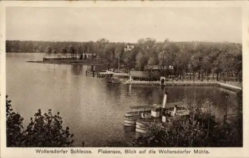 Ak Falkensee Havelland, Woltersdorfer Schleuse, Blick auf die Mühle