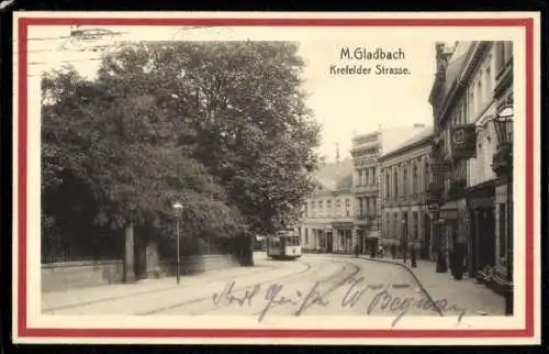 Ak Mönchengladbach am Niederrhein, Krefelder Straße