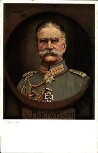 Künstler Ak Ulmer, H., Generalfeldmarschall August von Mackensen, Portrait