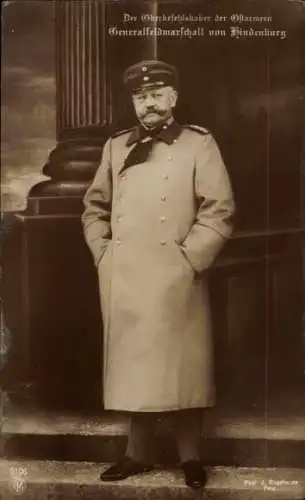 Ak Generalfeldmarschall Paul von Hindenburg, Oberbefehlshaber der Ostarmeen, NPG 5106