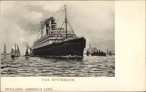 Ak Dampfer T.S.S. Rotterdam, Holland-America Line HAL