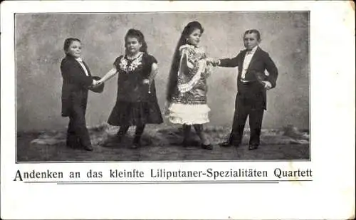Ak Kleinste Liliputaner-Spezialitäten-Quartett, Tanzende Liliputaner