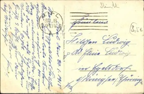 Künstler Ak Wietz, D., Stier greift ein Liebespaar an, Matrose in Uniform