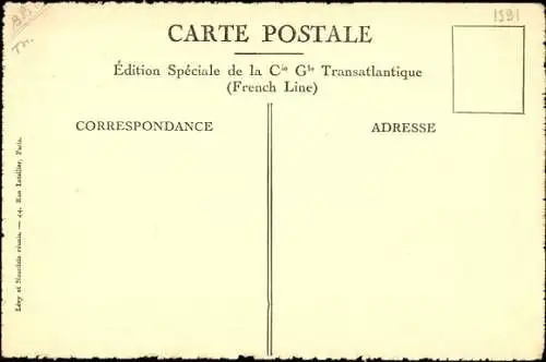 CPA Paquebot Rochambeau, French Line, CGT