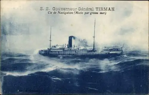 CPA S.S. Gouverneur General Tirman, Compagnie de Navigation Mixte