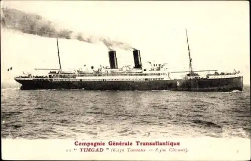 Ak Dampfer Timgad, Compagnie Générale Transatlantique