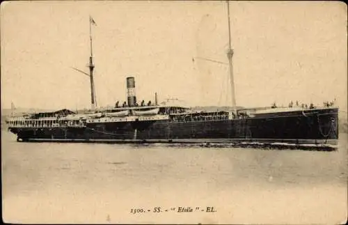 Ak Schiff SS Étoile, Dampfer