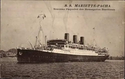 Ak Dampfer S.S. Mariette-Pacha, Messageries Maritimes