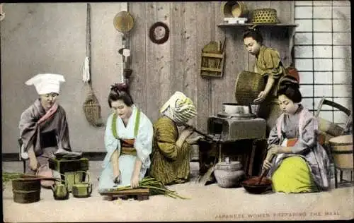 PC Japan, Japanese Woman Preparing Meal