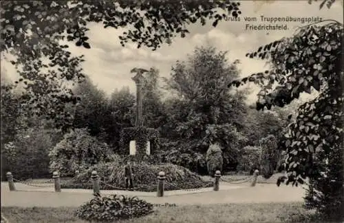 Ak Friedrichsfeld Voerde am Niederrhein, Truppenübungsplatz  Zierpark