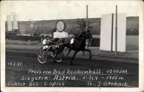 Ak Bad Reichenhall in Oberbayern, Preis von  Siegerin Astrid, 1:31.4 - 1900 m