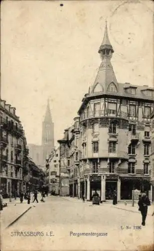 Ak Strasbourg Straßburg Elsass Bas Rhin, Pergamentergasse