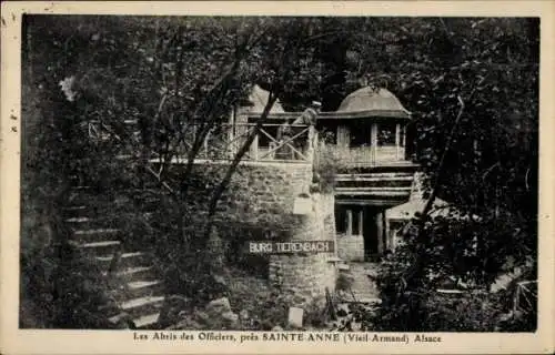 Ak Lavault Sainte Anne Allier, Burg Tierenbach, Les Abris des Officiers