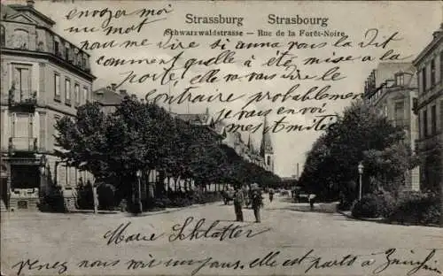 Ak Strasbourg Straßburg Elsass Bas Rhin, Schwarzwaldstraße