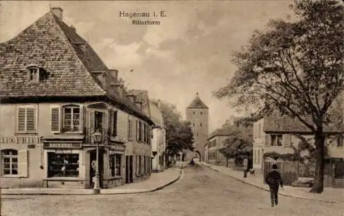 Ak Haguenau Hagenau im Elsass Bas Rhin, Ritterturm