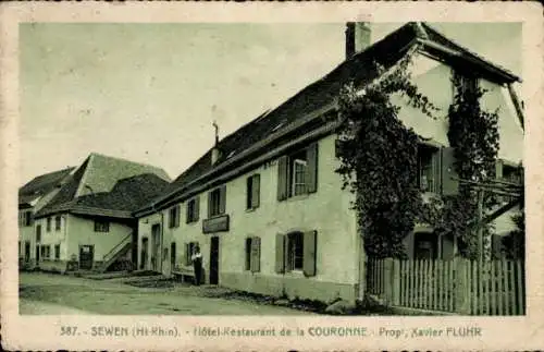 Ak Sewen Elsass Haut Rhin, Hotel-Restaurant de la Couronne