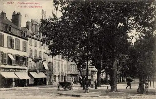 Ak Devant les Ponts Metz Moselle, Esplanadenstraße, Metz