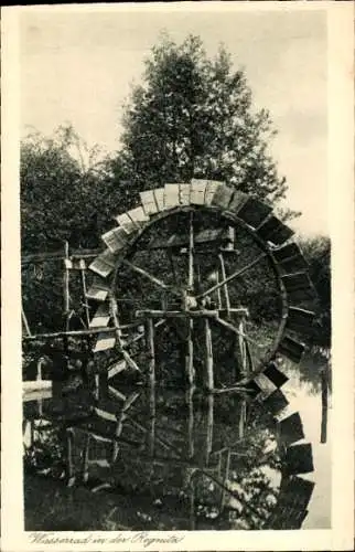 Ak Erlangen in Mittelfranken Bayern, Wasserrad in der Regnitz