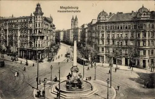 Ak Magdeburg an der Elbe,  Hasselbachplatz