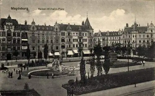 Ak Magdeburg an der Elbe, Kaiser Wilhelm Platz